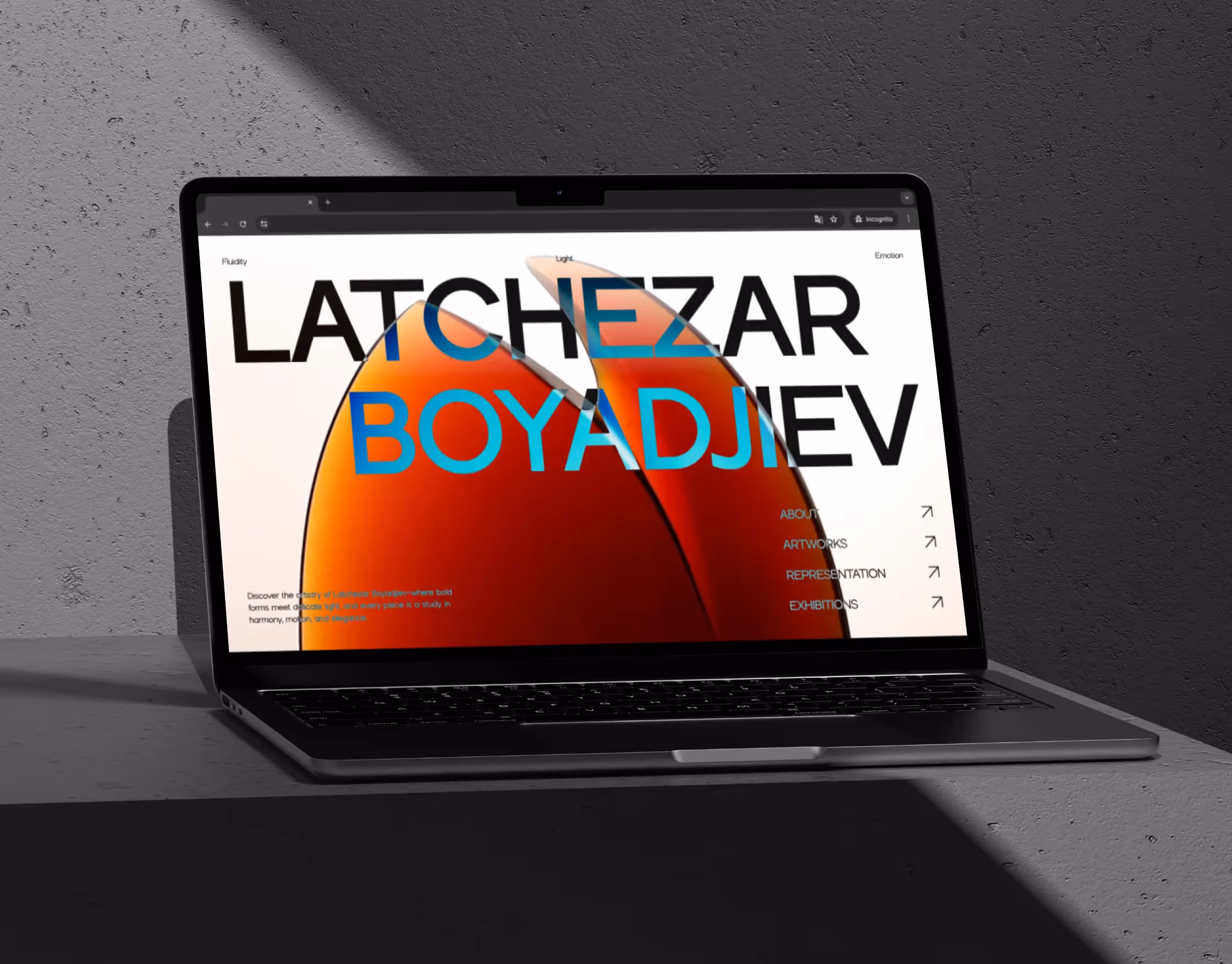 Latchezar Boyadjiev Website Hero Section Design Mockup