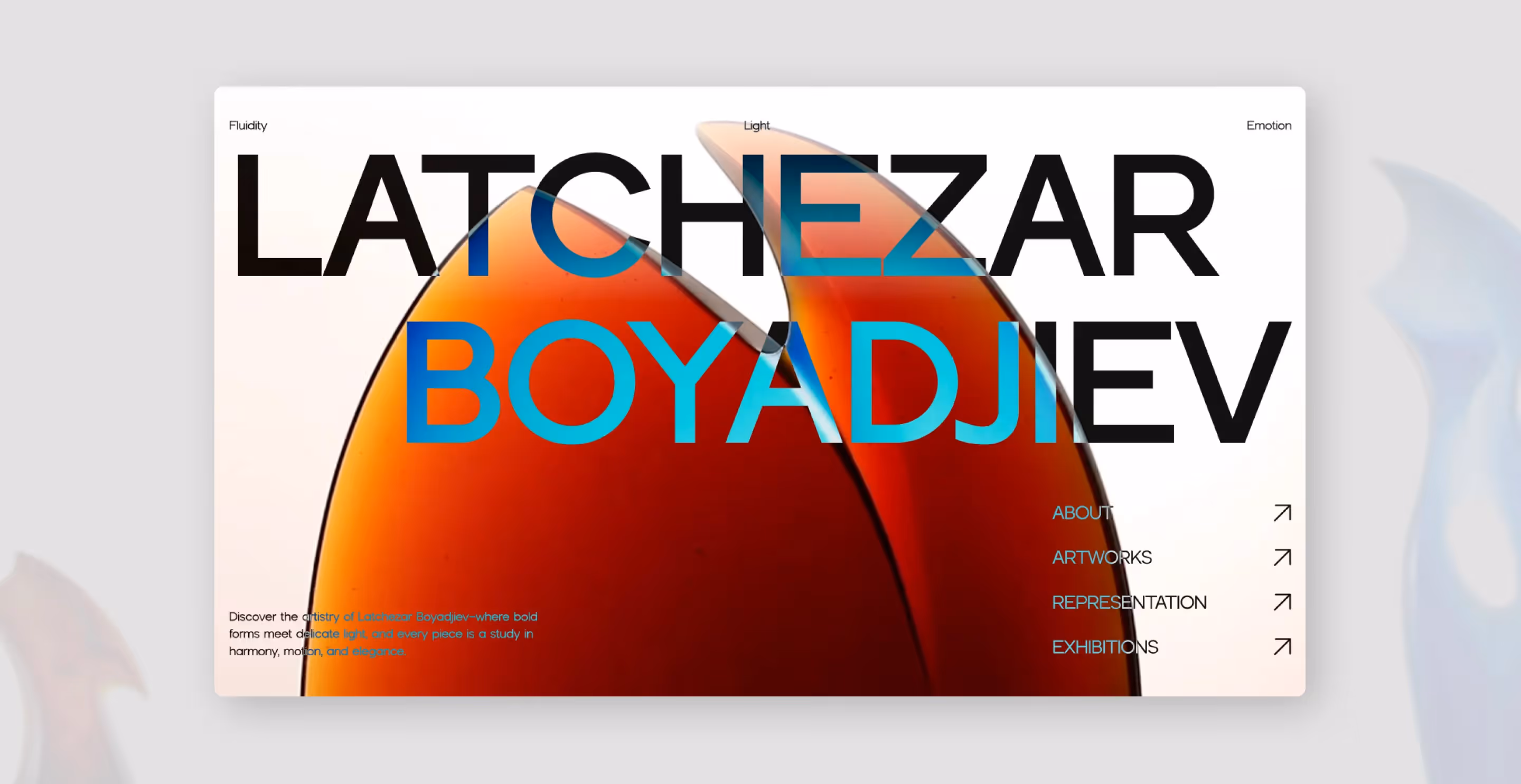 Latchezar Boyadjiev Website Hero Section Design Mockup