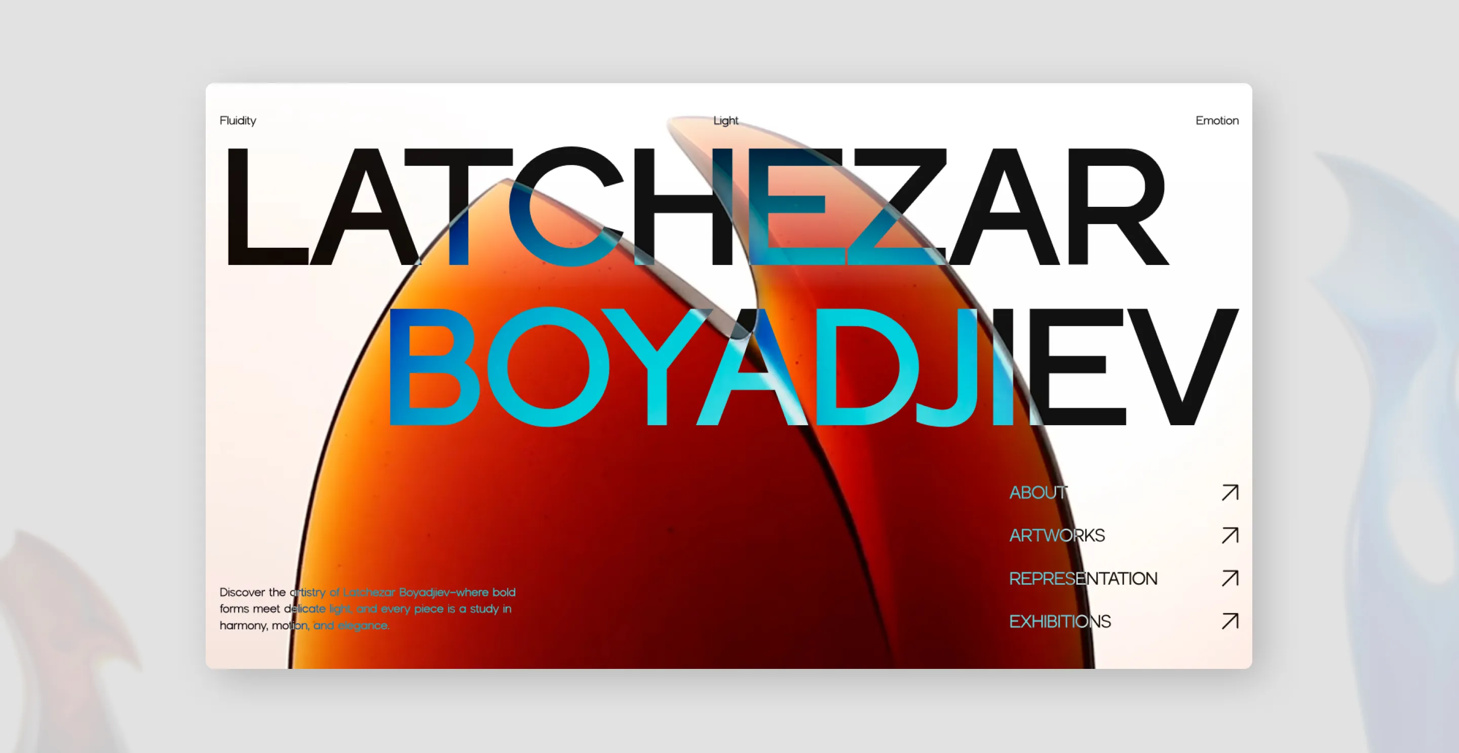 Latchezar Boyadjiev Website Hero Section Design Mockup