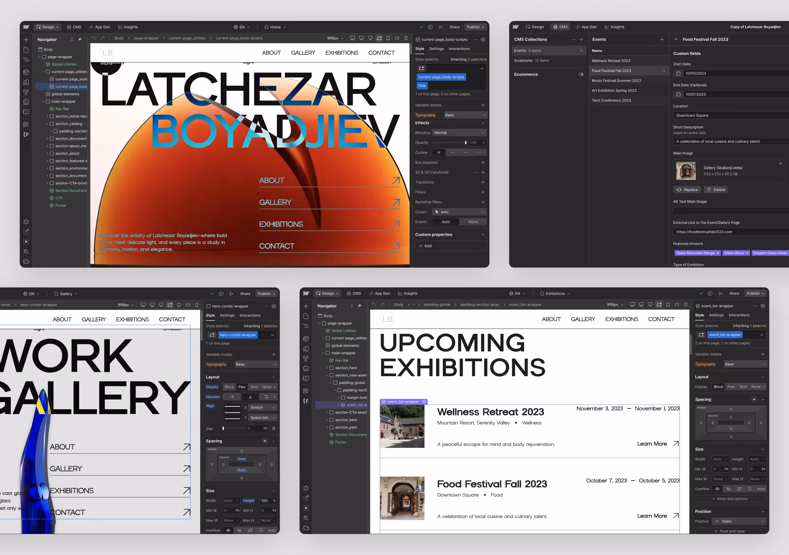 Latchezar Boyadjiev Webflow Development Screenshots Mockup