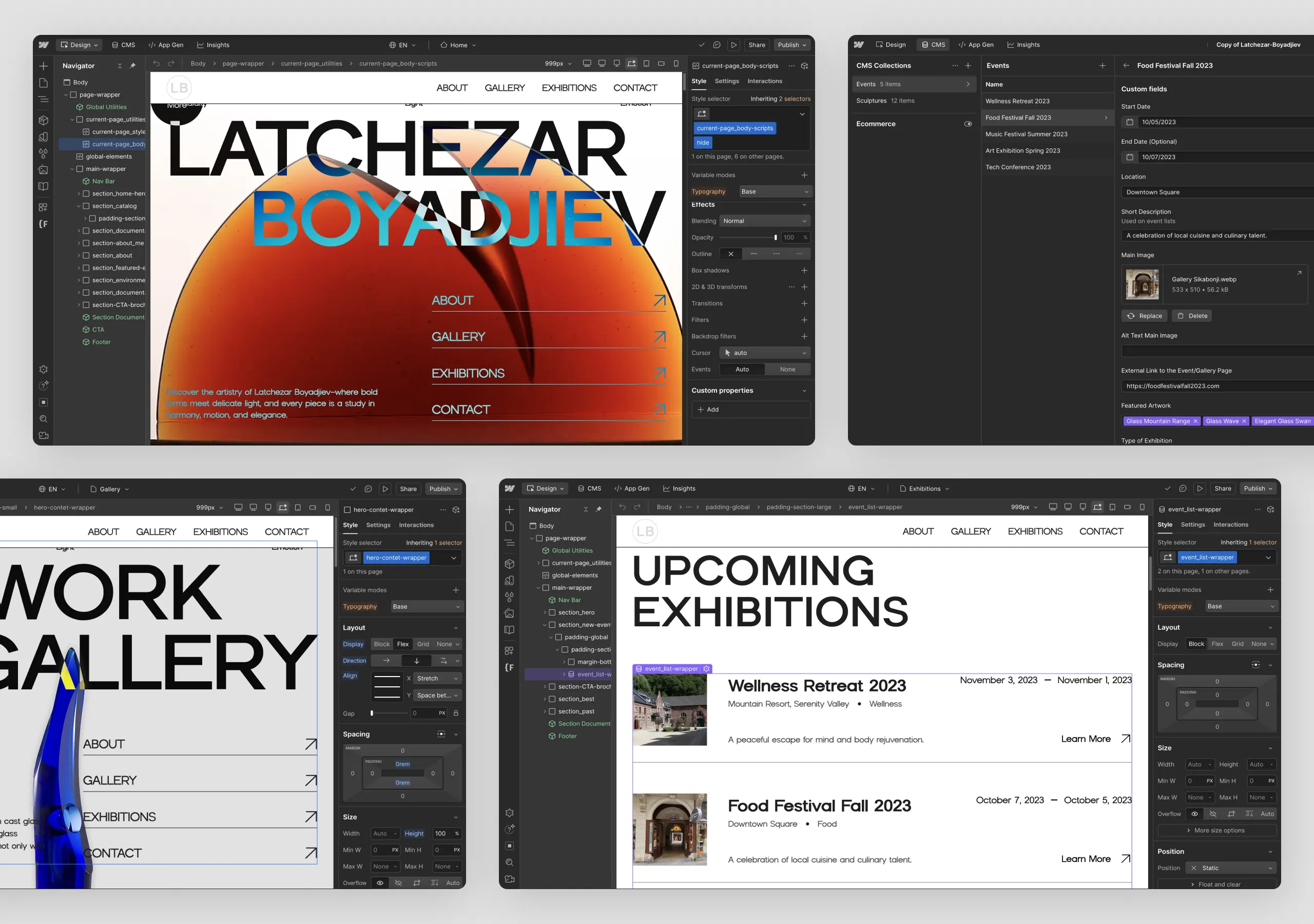 Latchezar Boyadjiev Webflow Development Screenshots Mockup