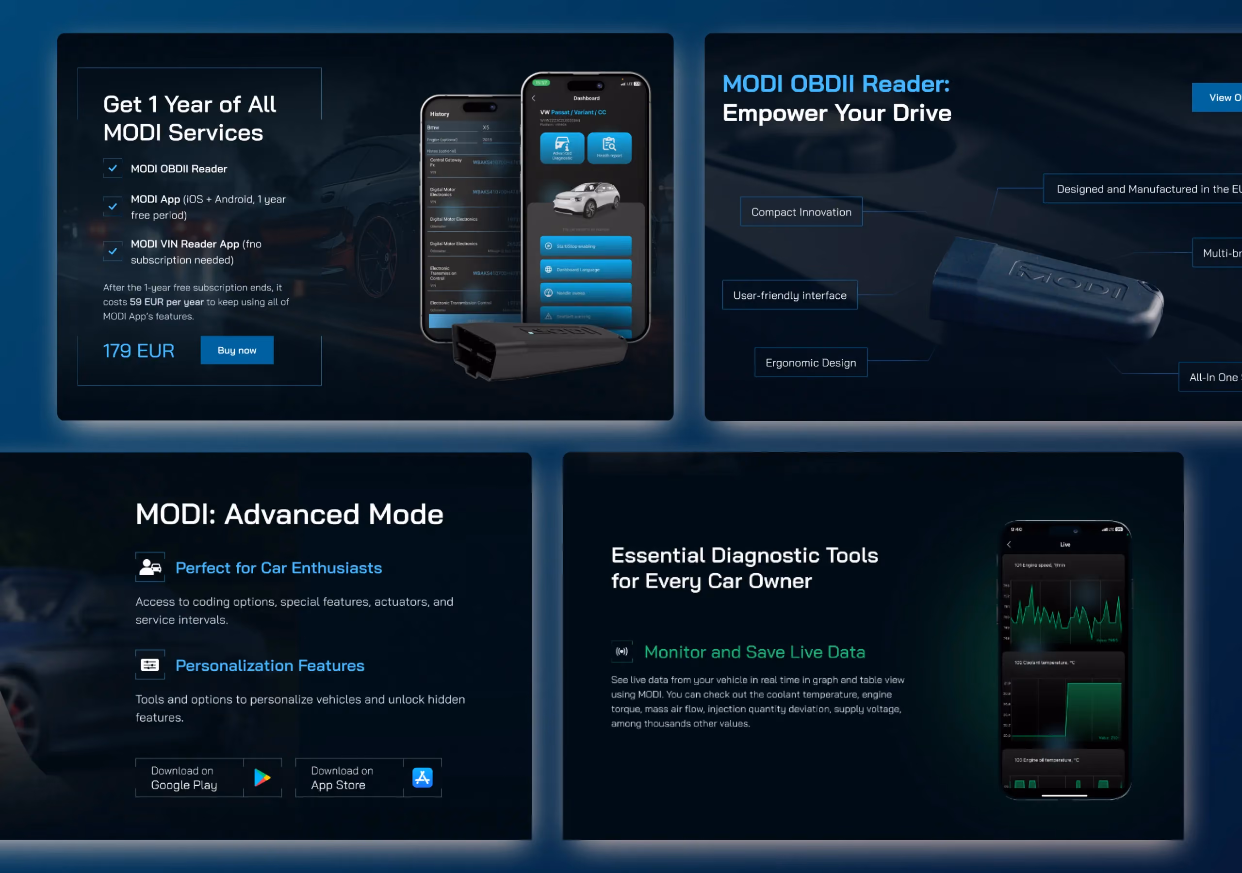 Modi Web Design Mockup