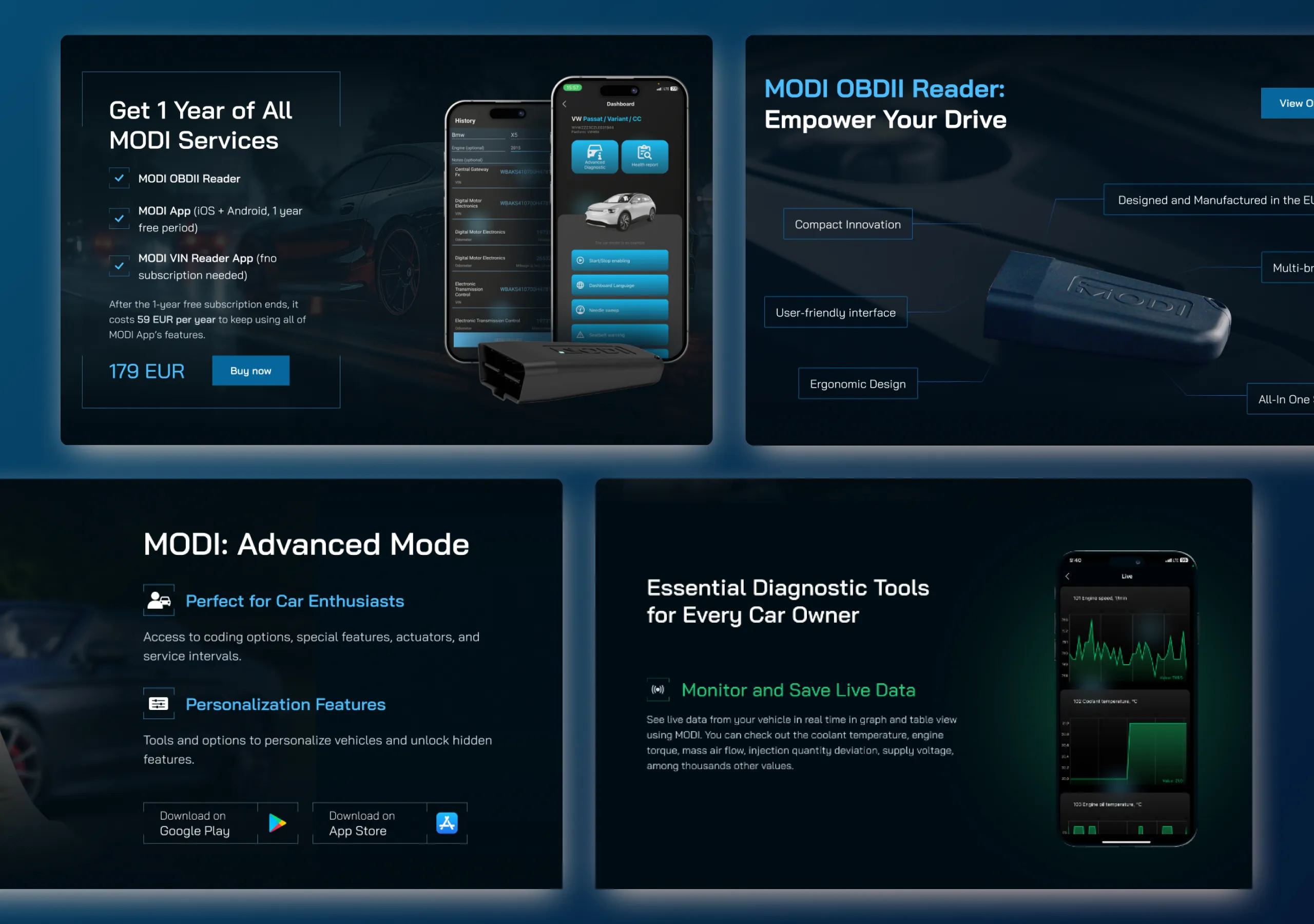 Modi Web Design Mockup