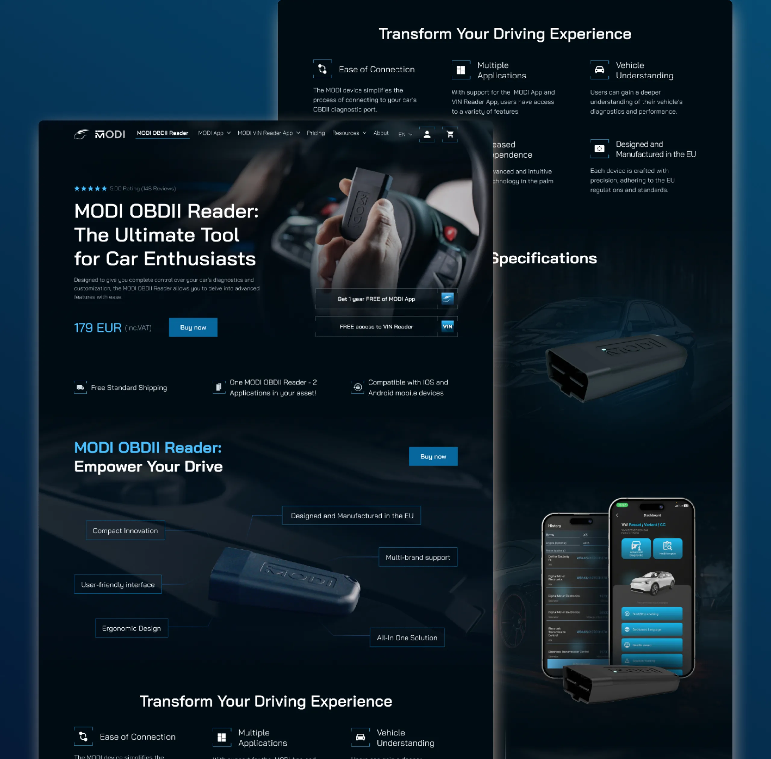 Modi Web Design Mockup