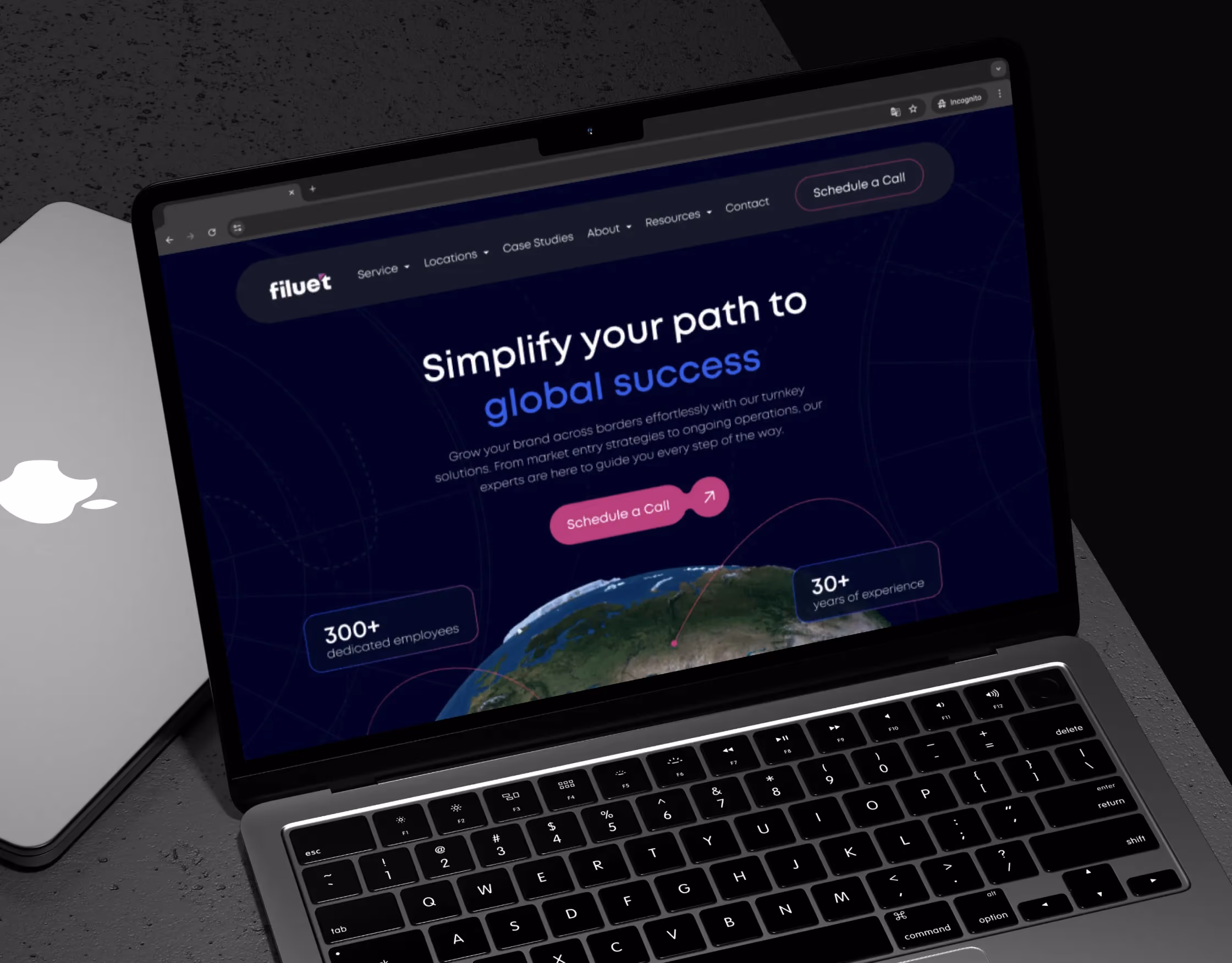 Filuet Website Hero Section Design Mockup