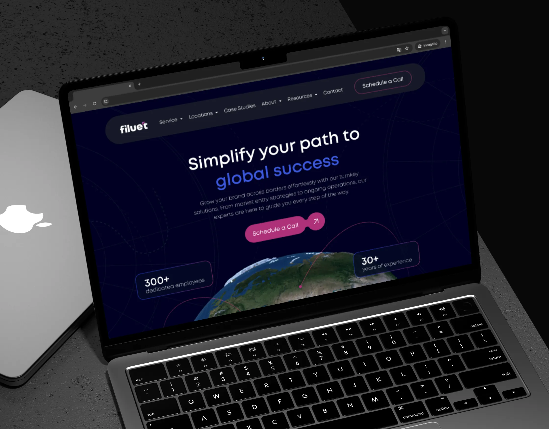 Filuet Website Hero Section Design Mockup