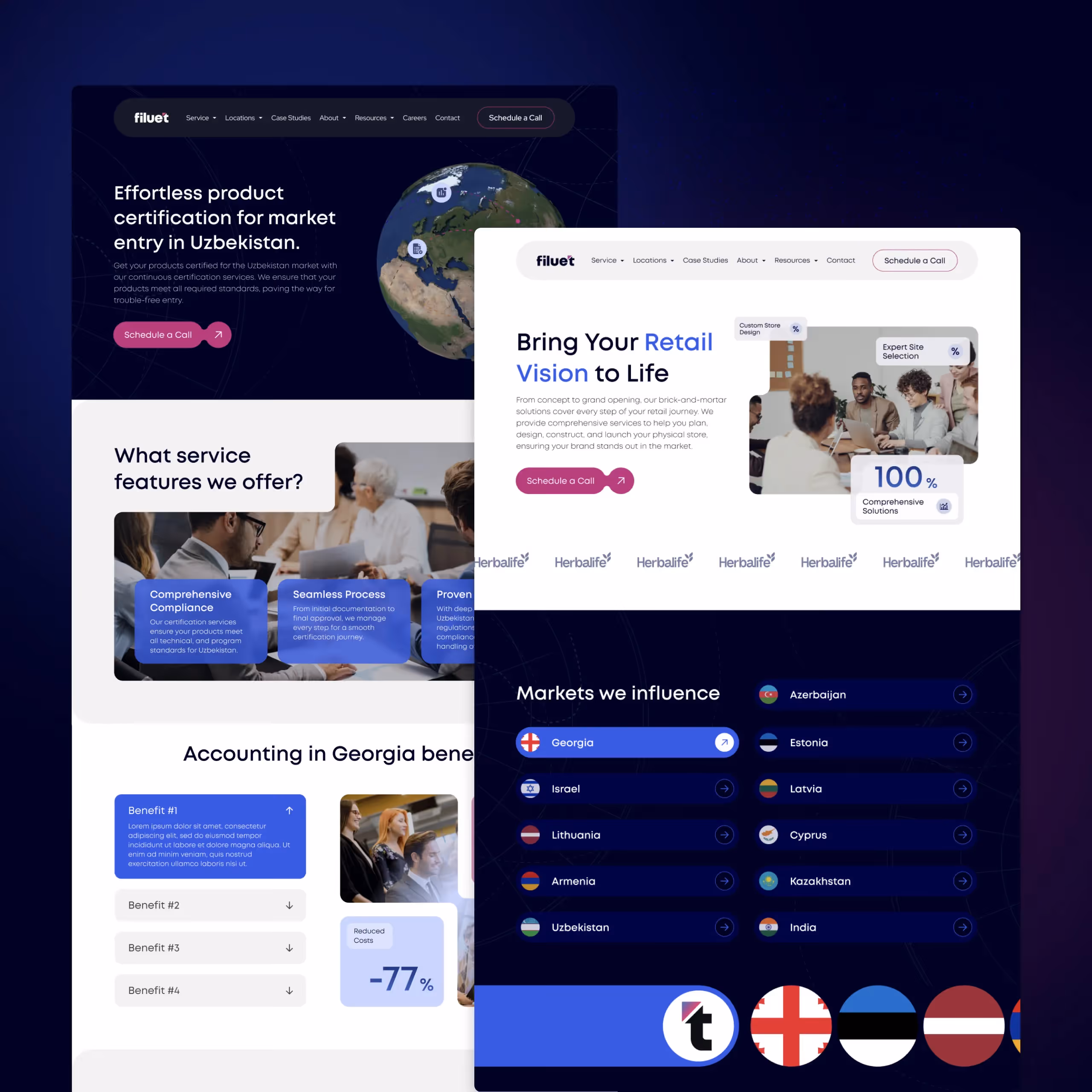 Filuet Web Design: Desktop