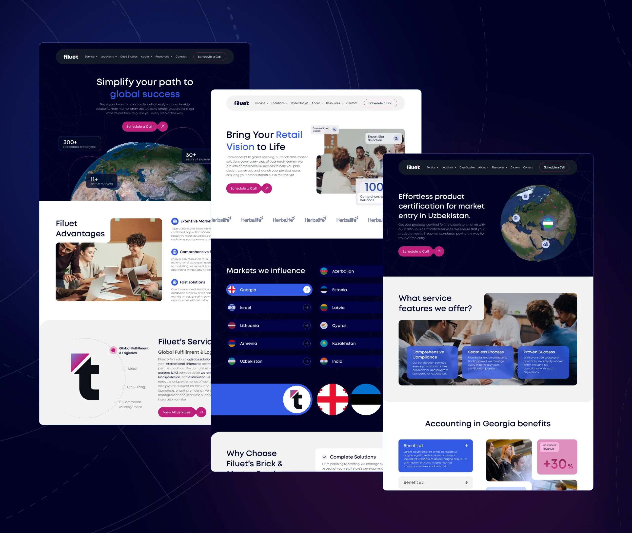 Filuet Web Design: Desktop