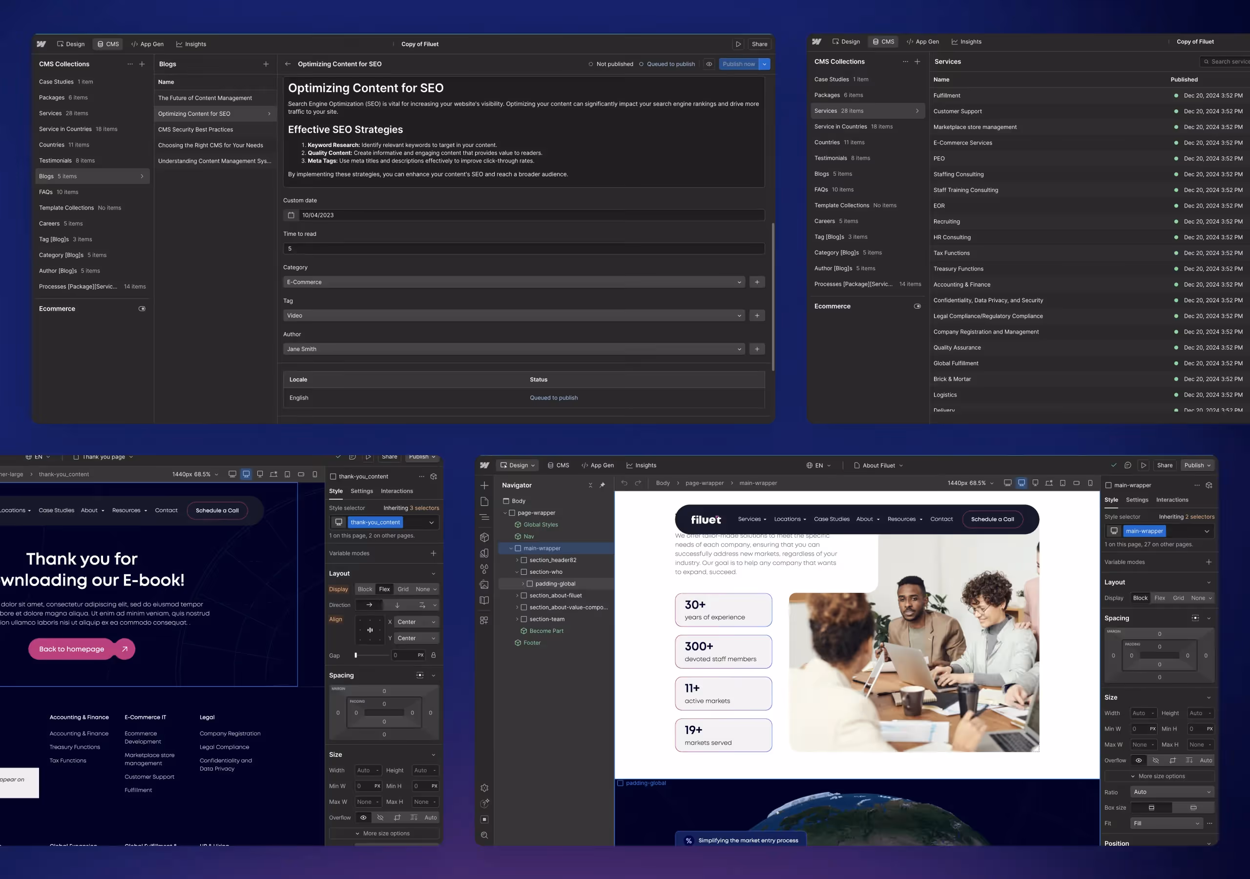 Filuet Webflow Development