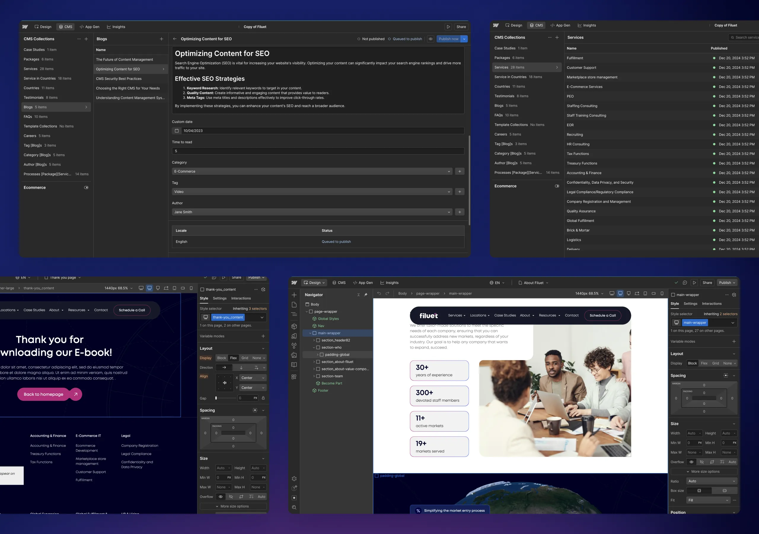 Filuet Webflow Development
