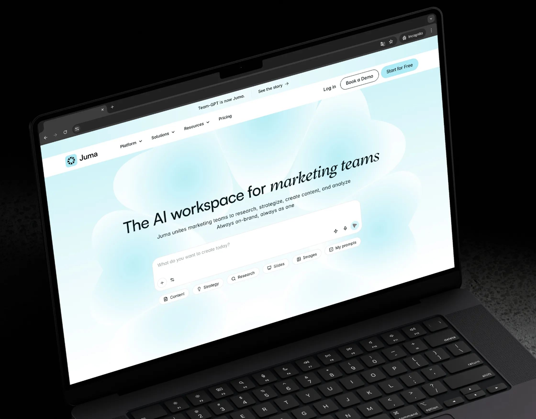 Juma Website Hero Section Design Mockup