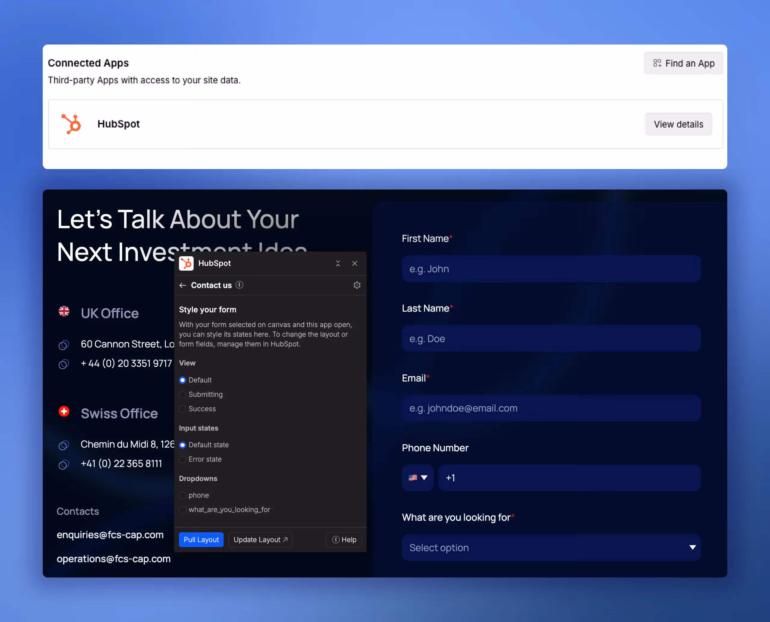 FCS Capital Markets Hubspot Integration