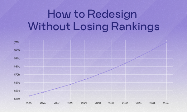 Website redesign SEO guide cover: how to redesign without losing rankings