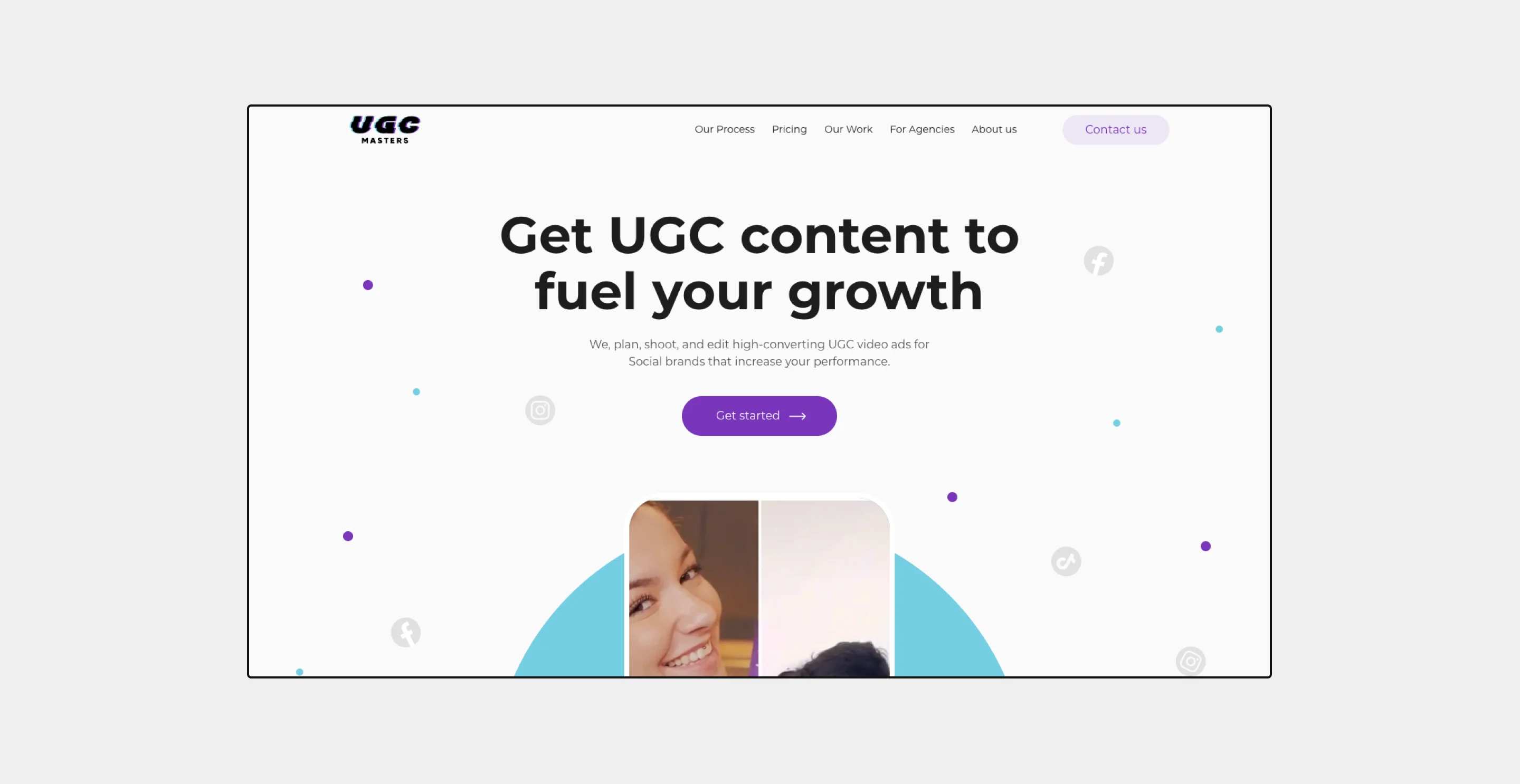 UGC Masters website screenshot on desktop and mobile