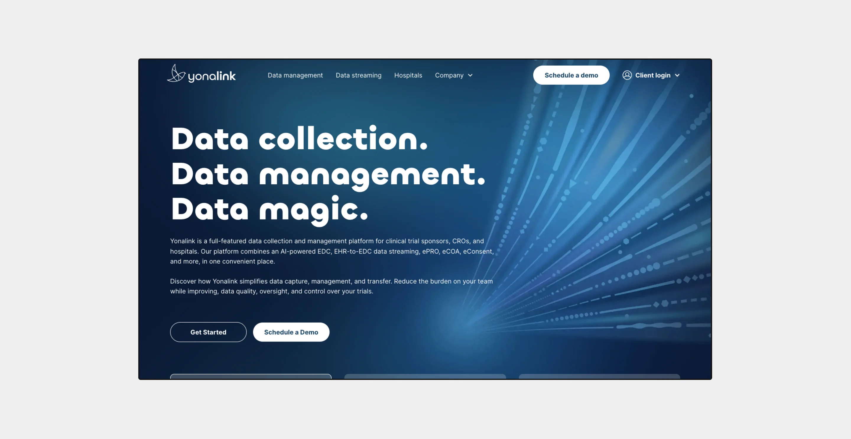 Screenshot of Yonalink's website on desktop and mobile