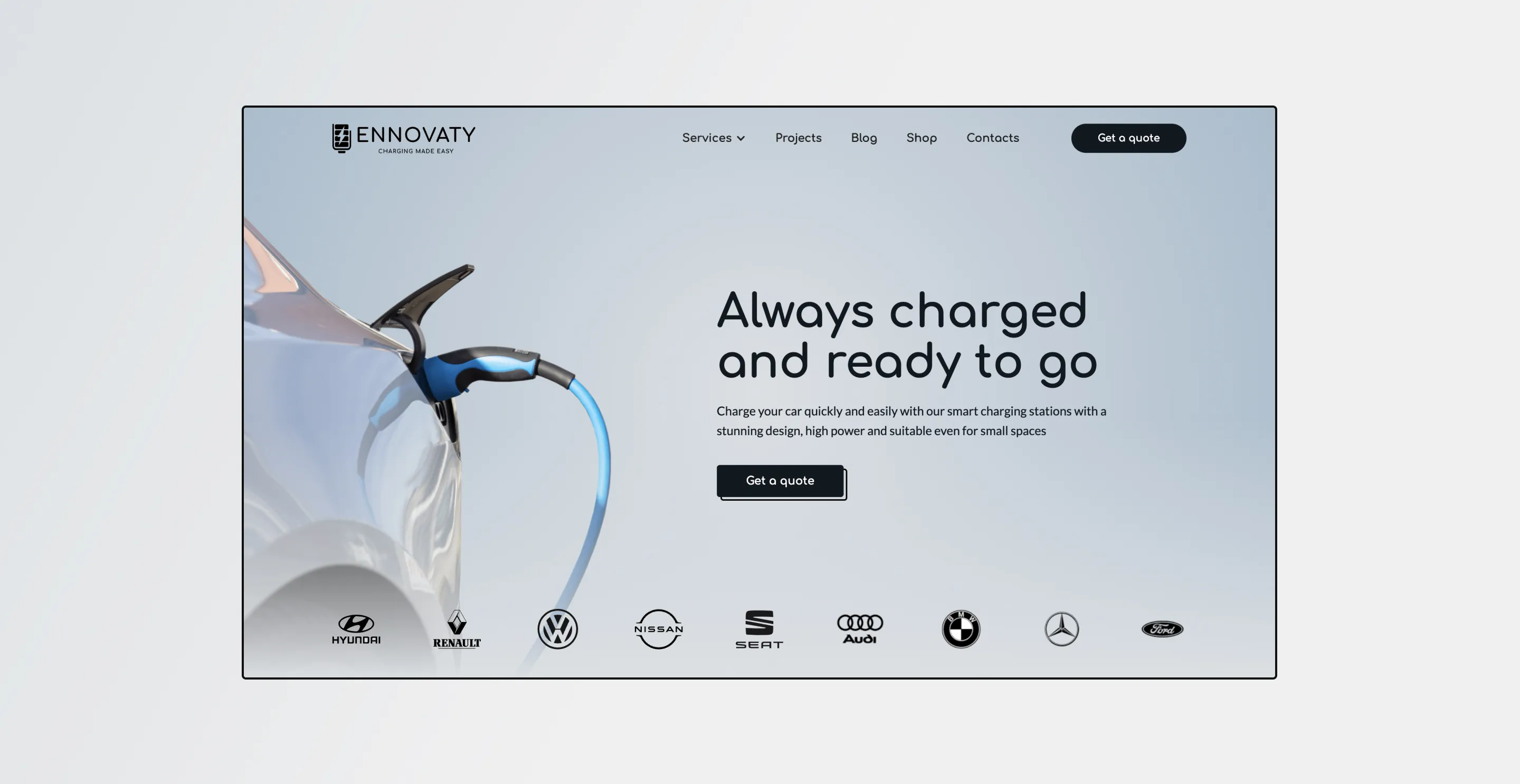 Ennovaty website overview on desktop and mobile