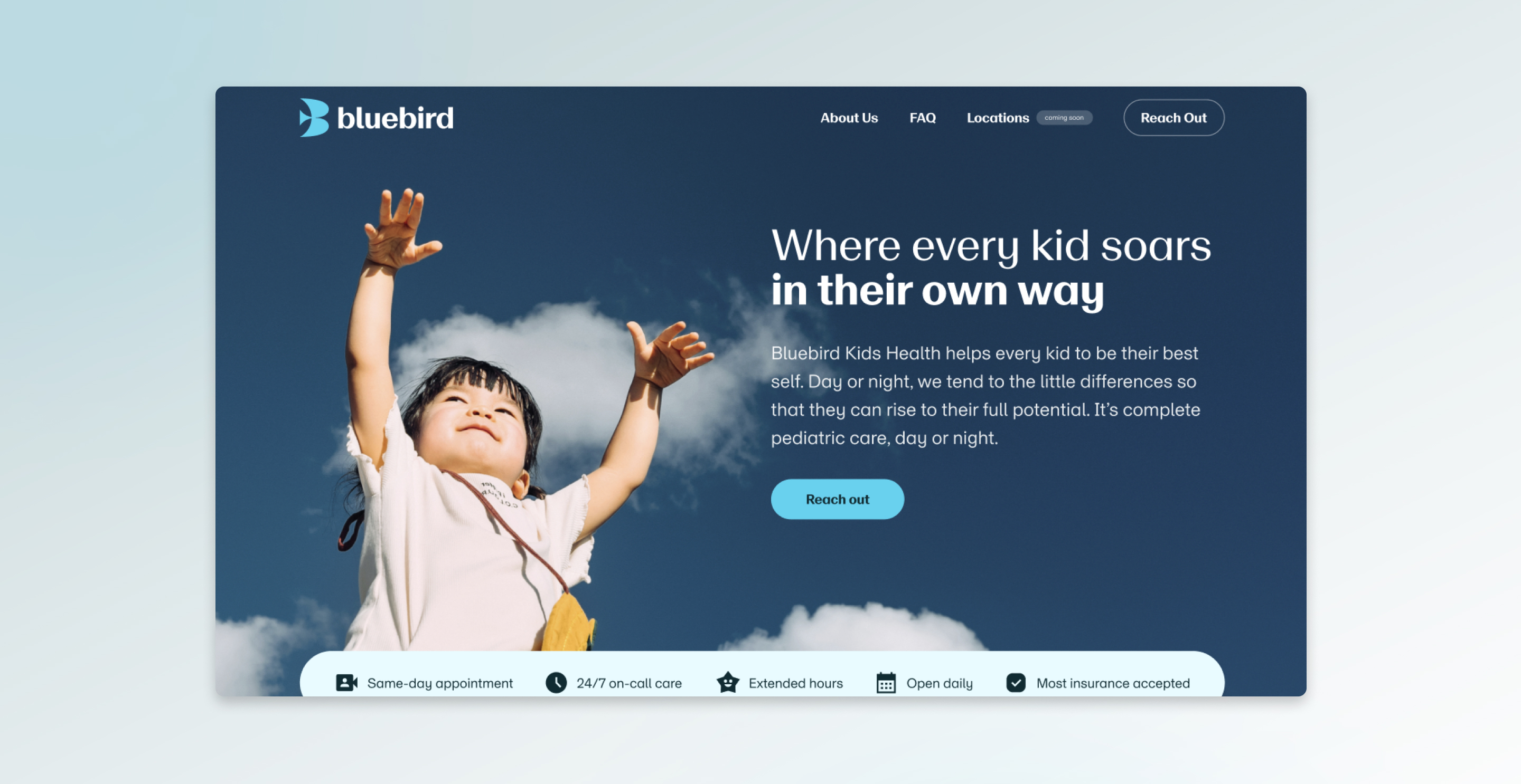 BlueBird Kids hero screenshot