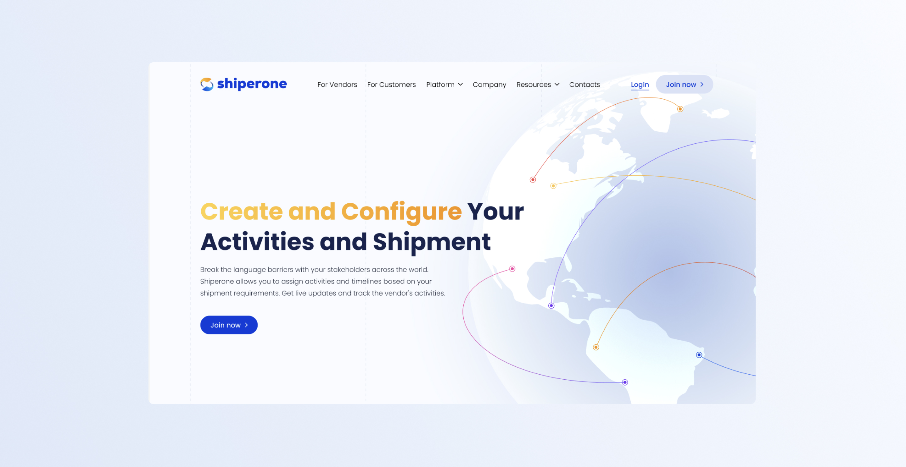 Shiperone website overview on mobile and desktop version