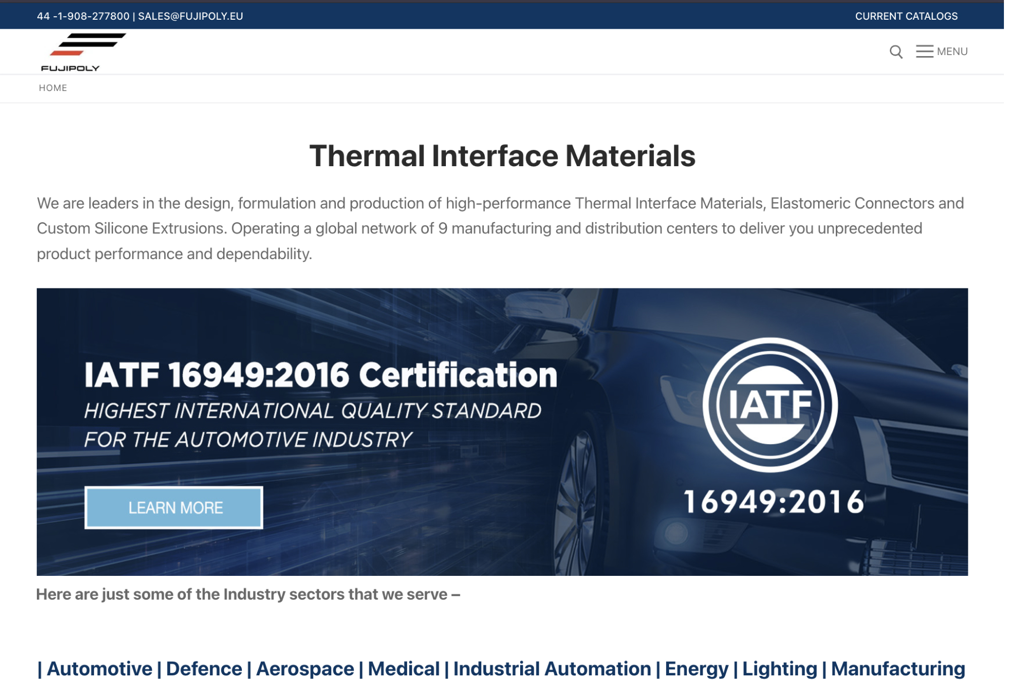Image of the Website Before Redesign