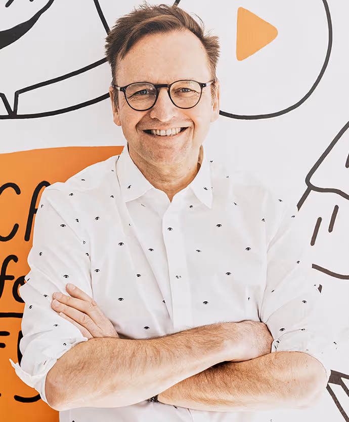 Portrait von Klaus Schwope, Geschäftsführer der Agentur Nutcracker aus Frankfurt am Main.