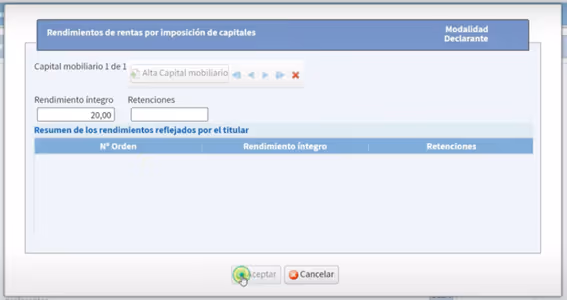 rendimiento del capital