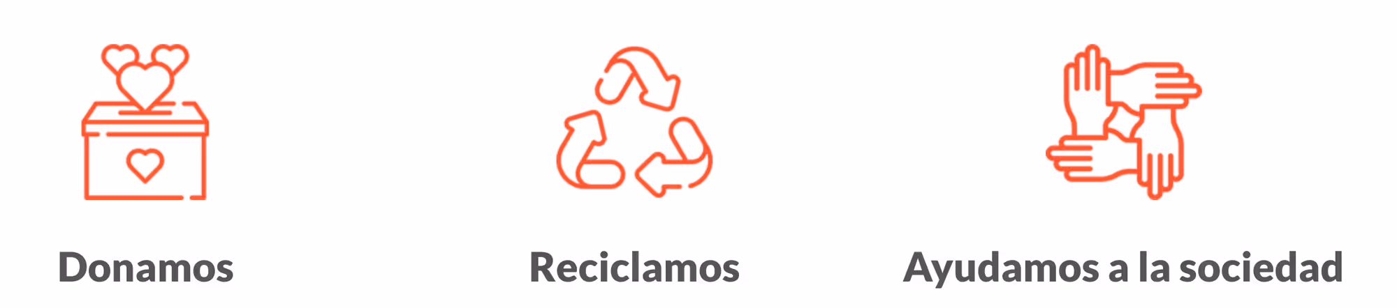 donamos, reciclamos, ayudamos a la sociedad