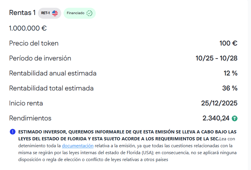 RENTAS 1 DESCRIPTION