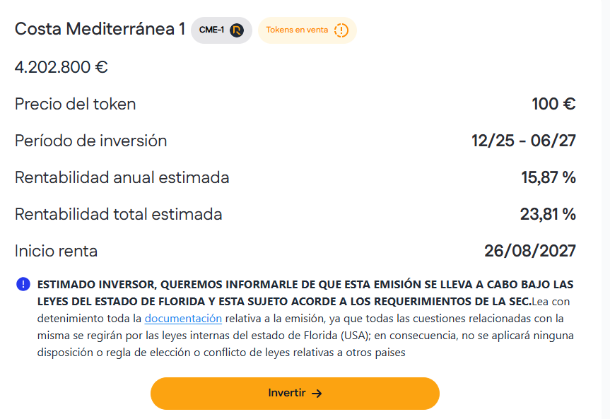 costa mediterranea 1 propertie description