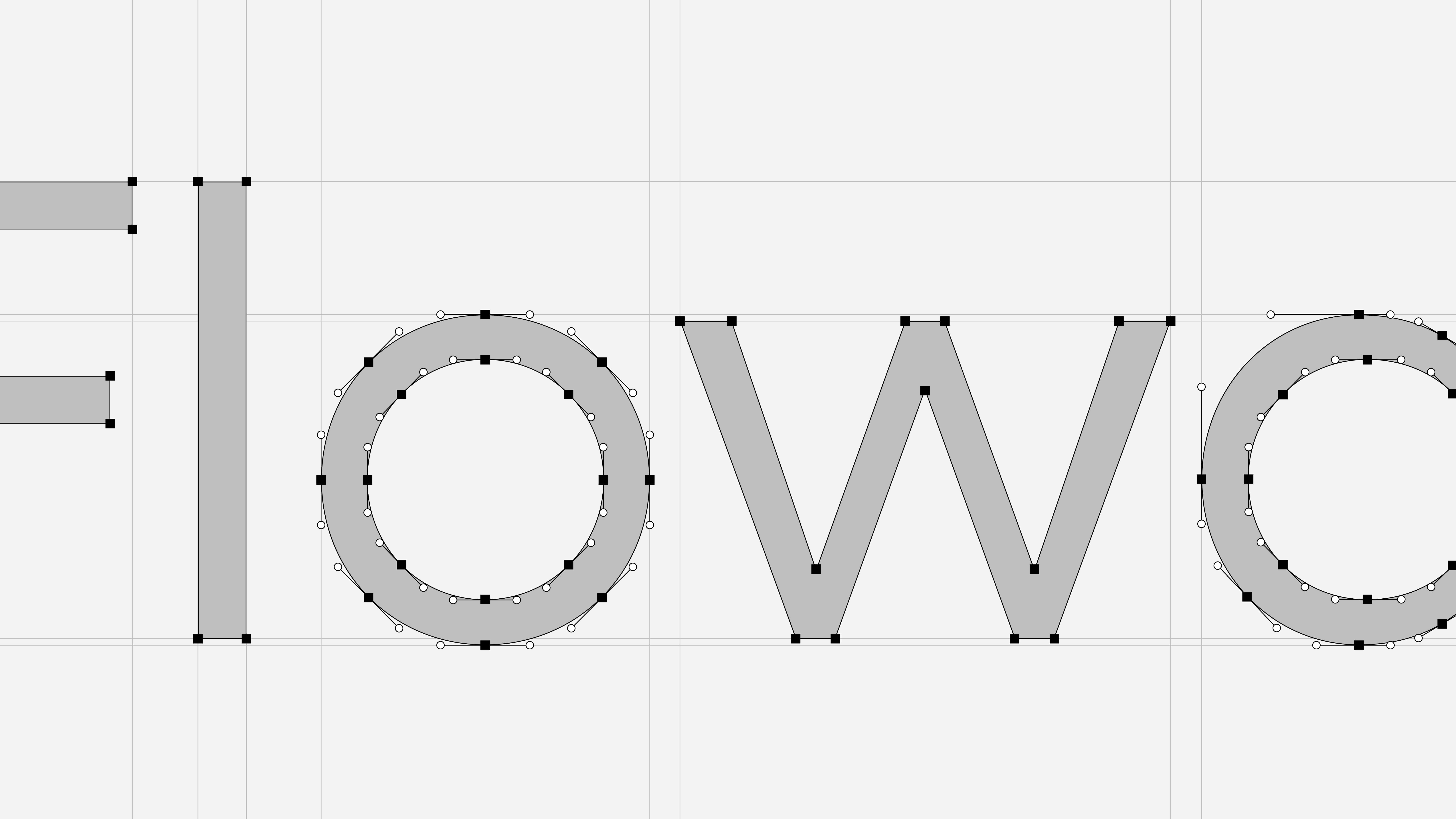 Construcción geométrica del logotipo de Flowdatic para branding