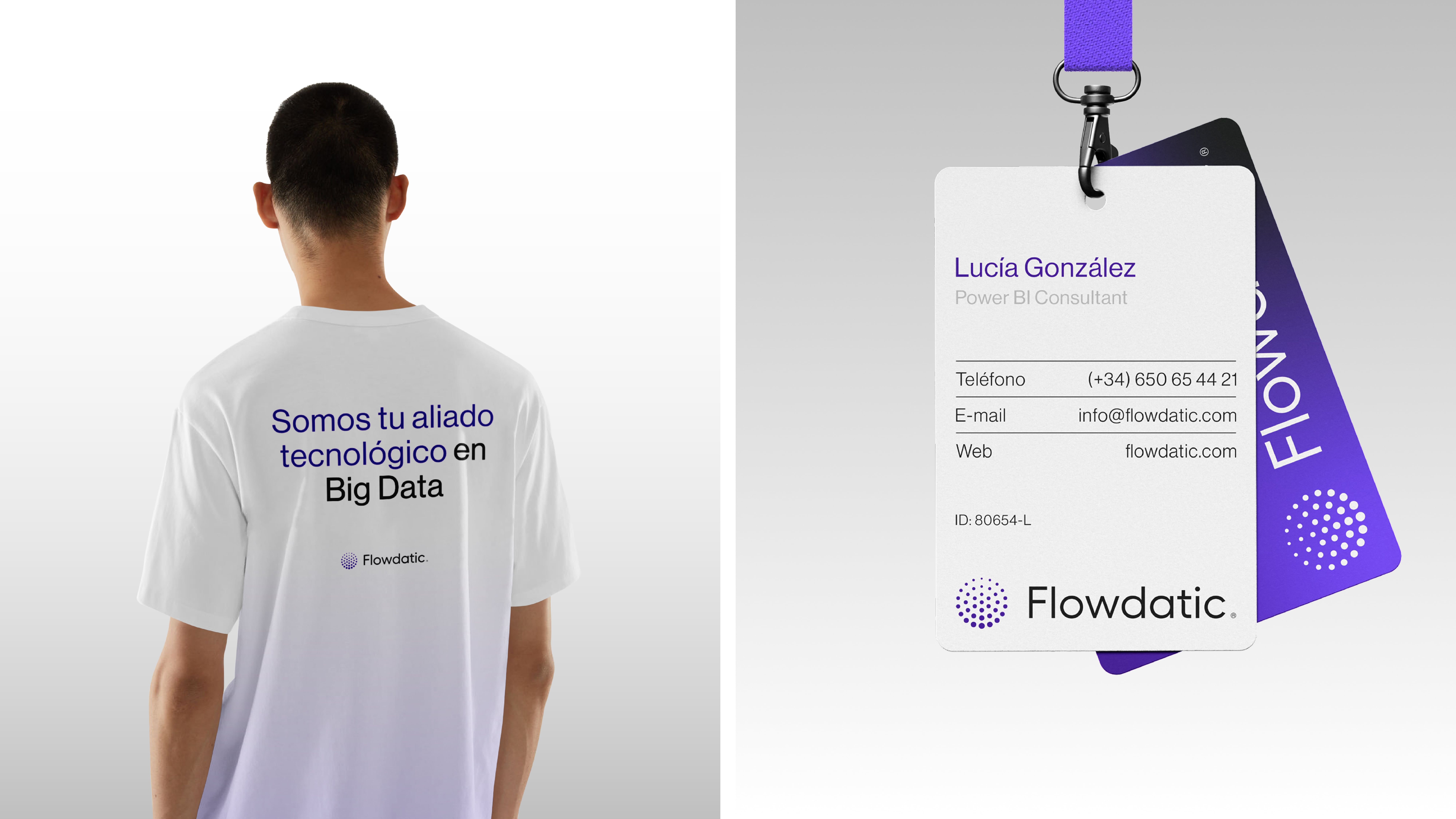 Diseño de merchandising con identidad visual de Flowdatic