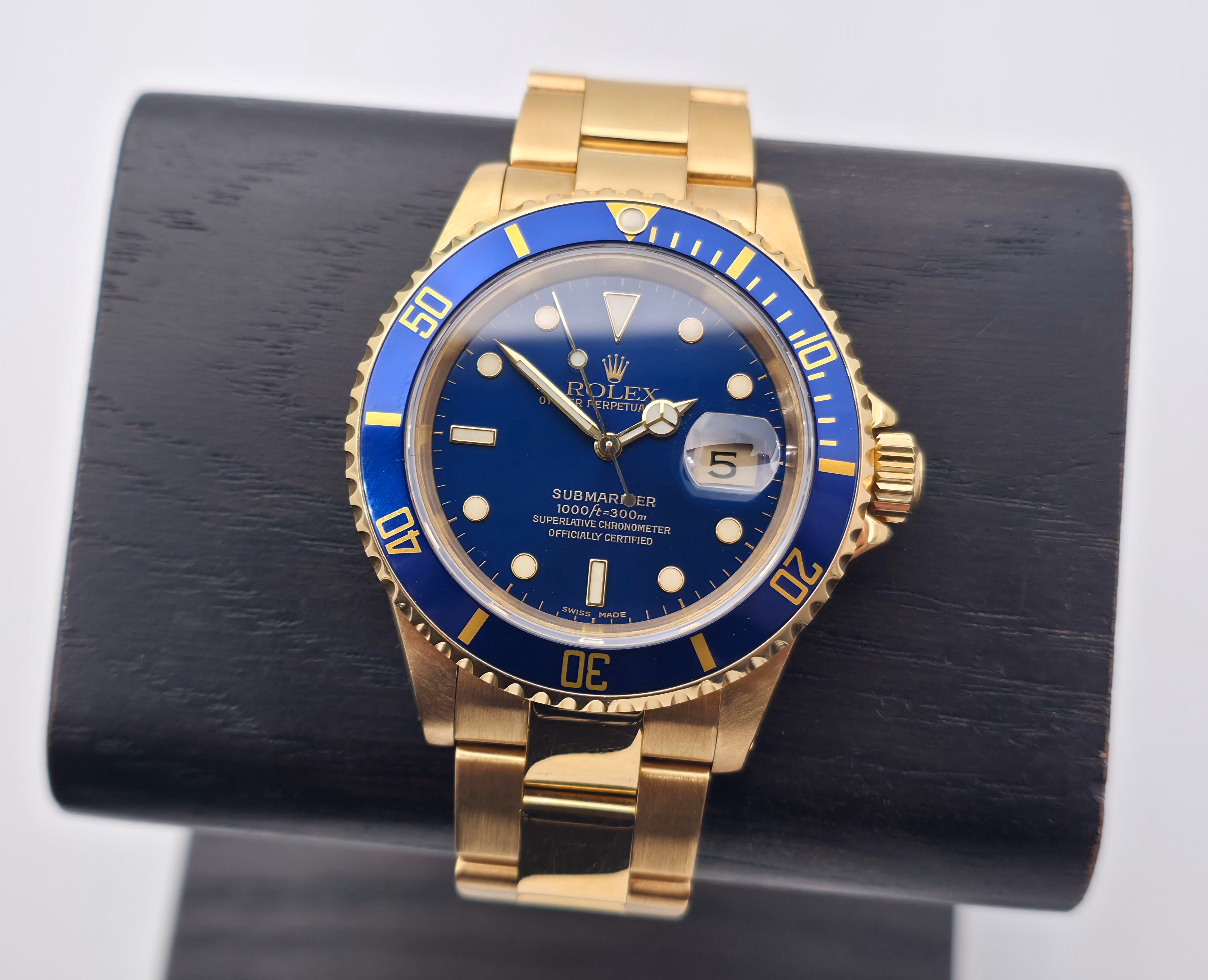 Rolex Submariner 18k Gold, Blue (1990, 05/2021 RSC)