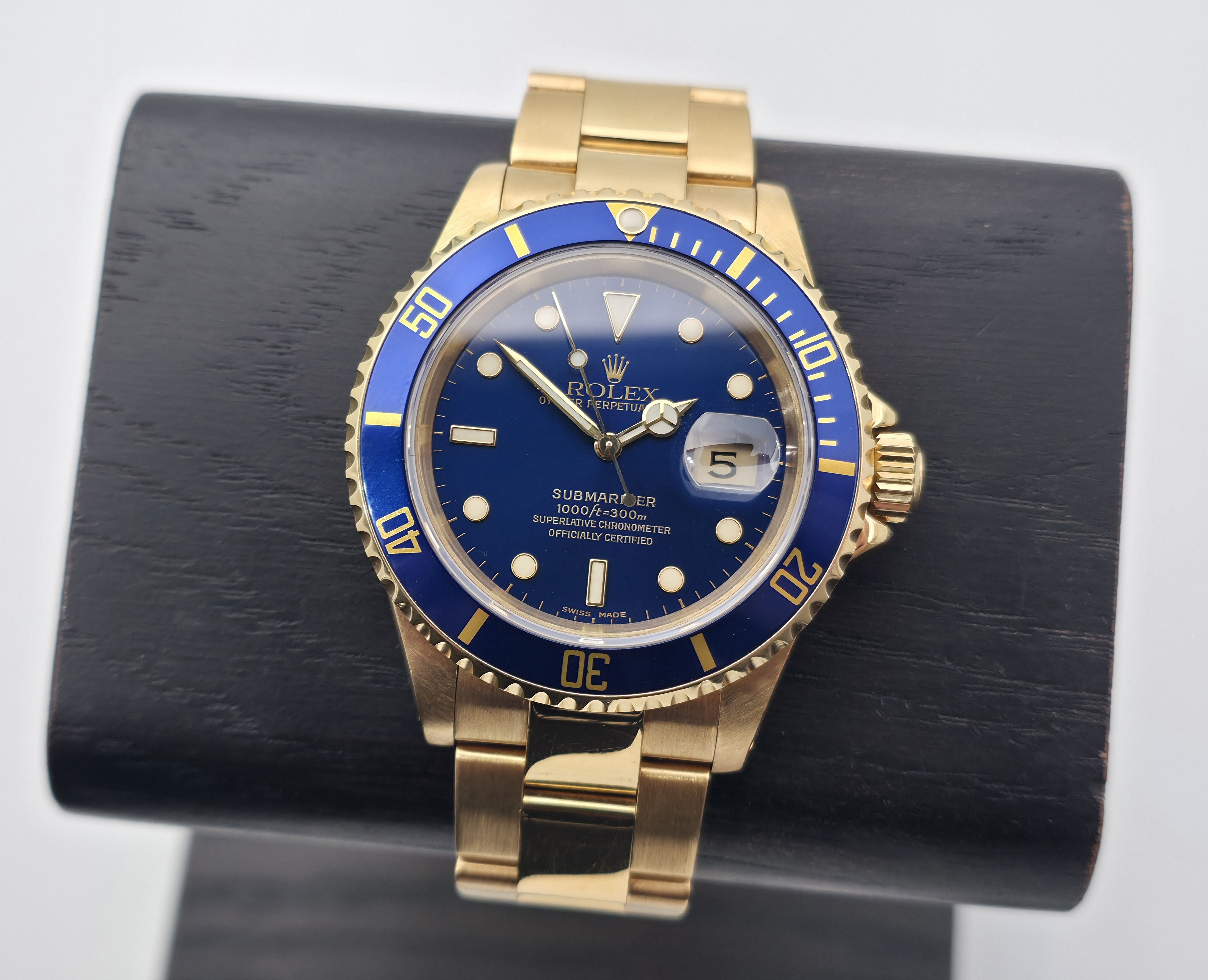 Rolex Submariner 18k Gold, Blue (1990, 05/2021 RSC)