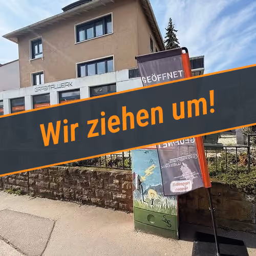 Grabmalwerk Standort Bad Nauheim - Wir ziehen um! Bitte besuchen Sie uns künftig in unserer Filiale "Natursteine Buß" in Butzbach.