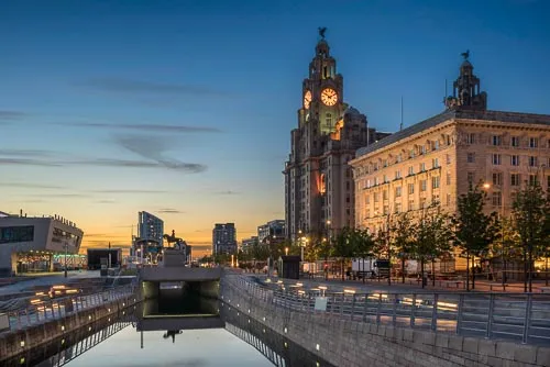 The Three Graces on Liverpool's Pier Head.