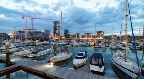Southampton's Ocean Village Marina.