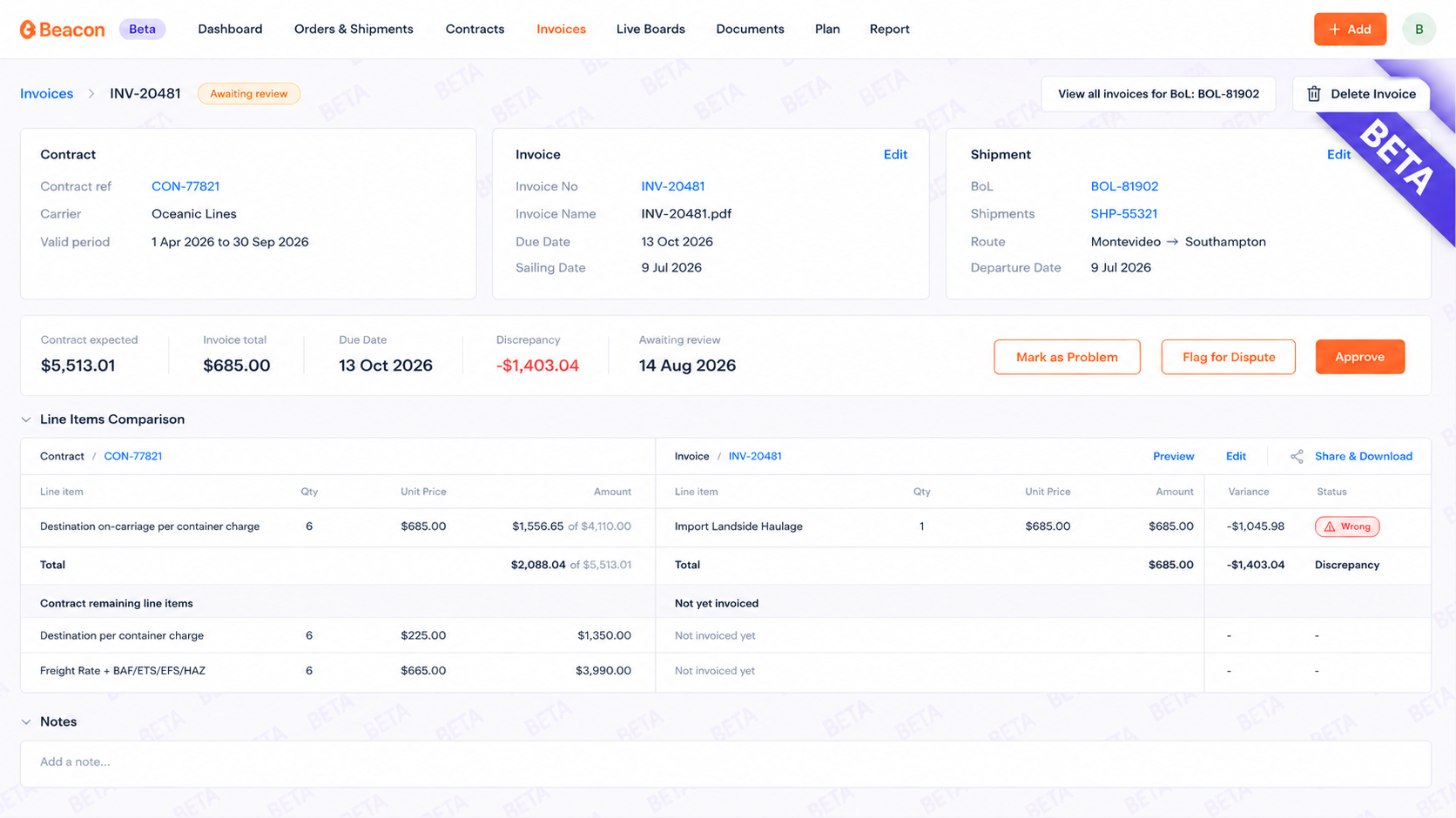 Freight invoice reconciliation guide