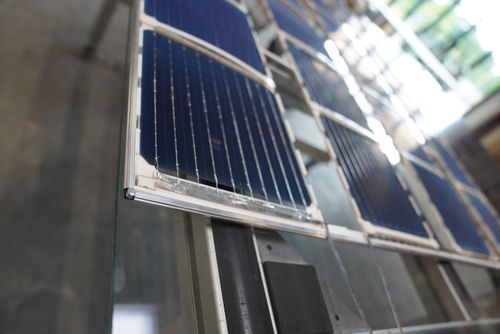 SÏ opening one of our repairable solar panels.