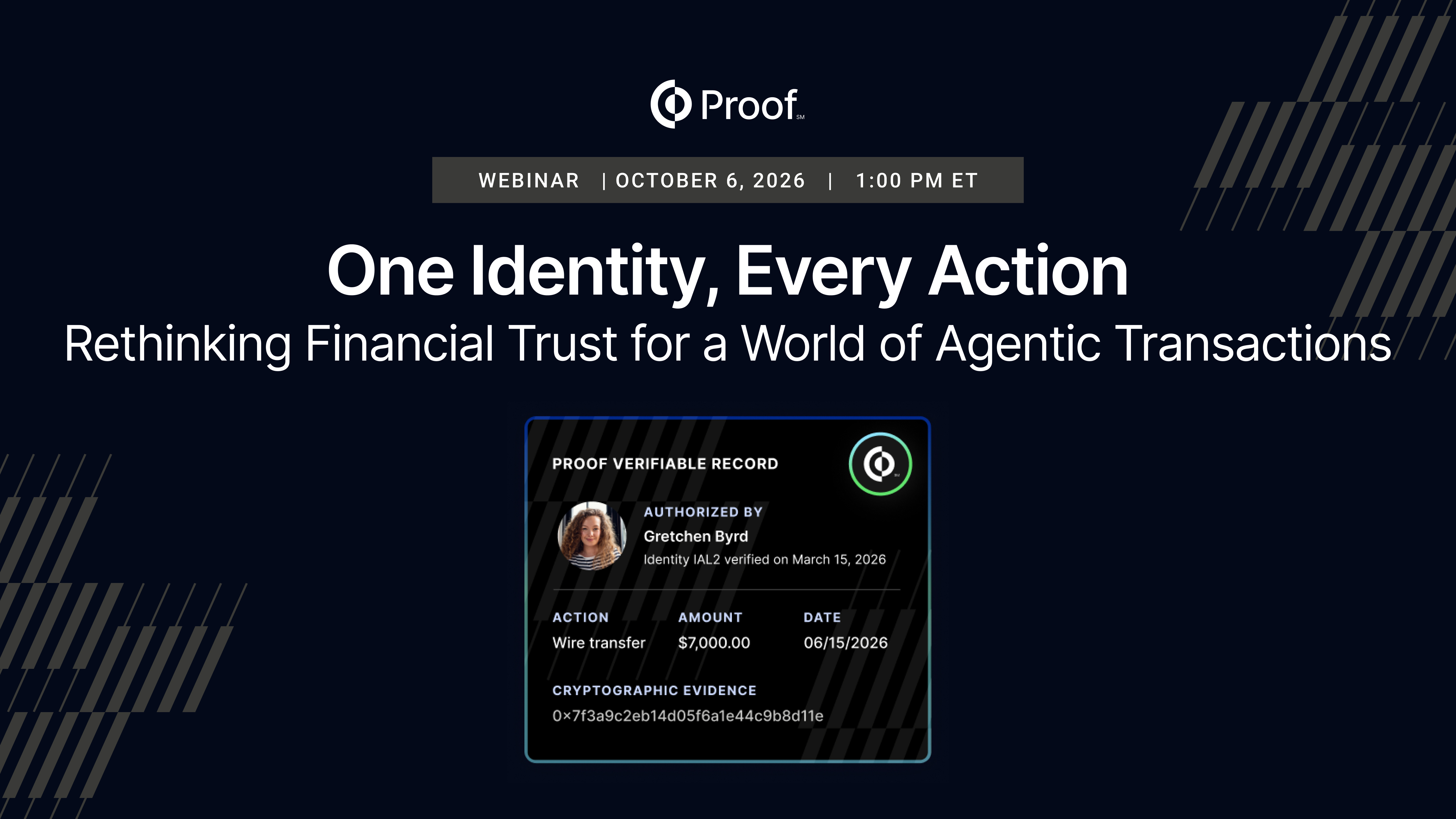 One Identity, Every Action: Rethinking Financial Trust for a World of Agentic Transactions