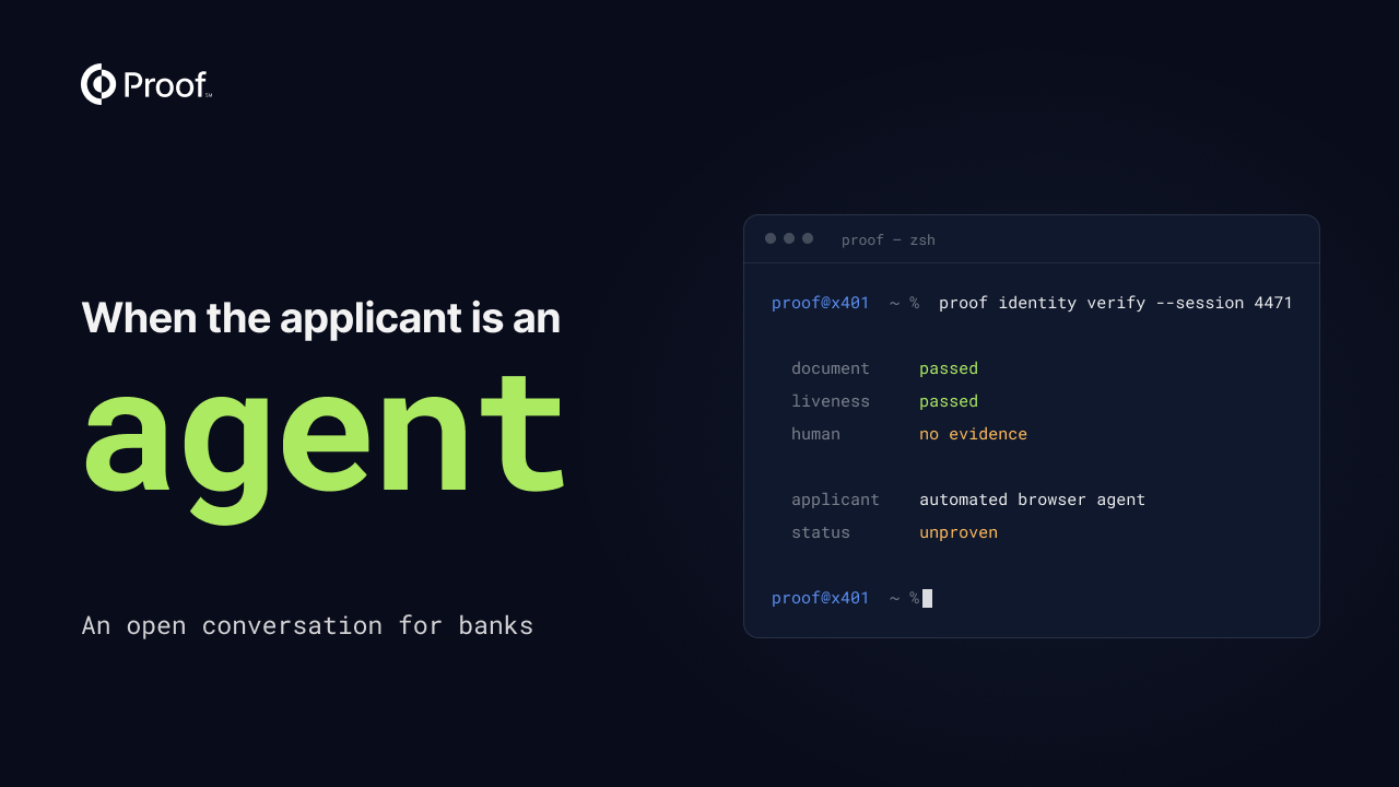 When the Applicant Is an Agent: An Open Conversation for Banks