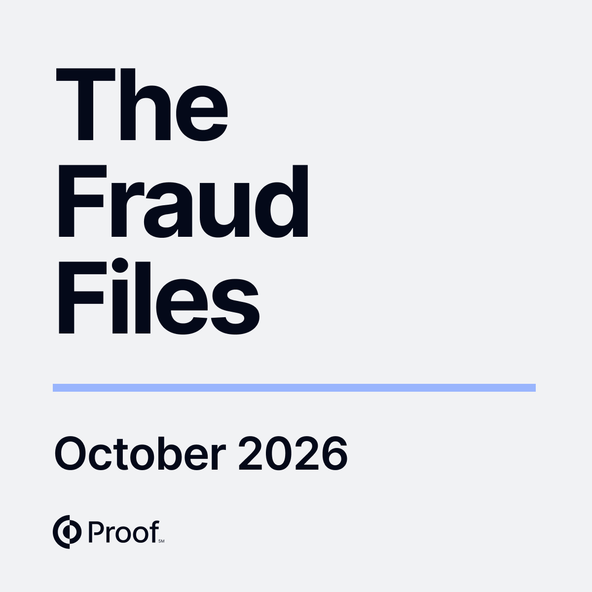 The Fraud Files: When Fraud Went Corporate | October 2026