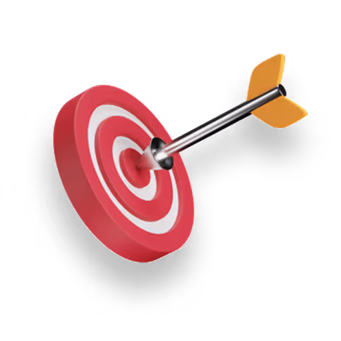 Cible avec flèche au centre illustrant le référencement Google