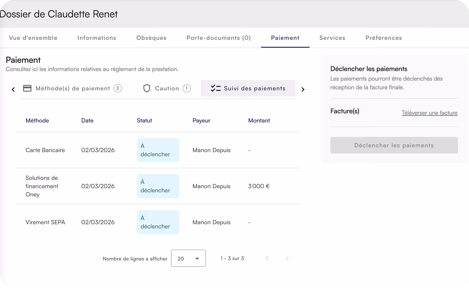 Interface paiement - étape 4/5 : Facturation 