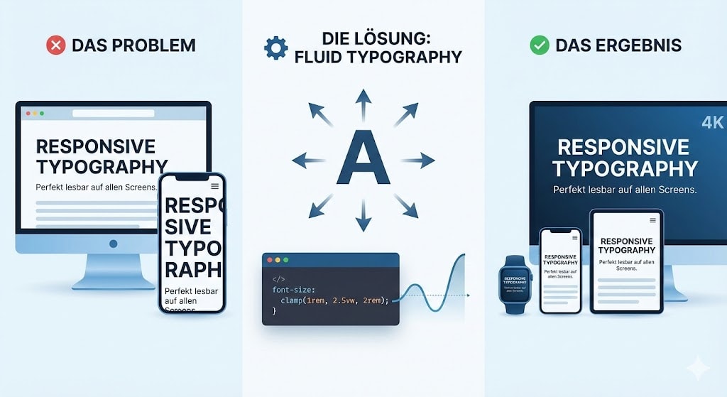 The use of Responsive Typografie.