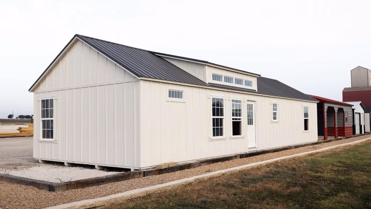18x52 cabin shell painted white