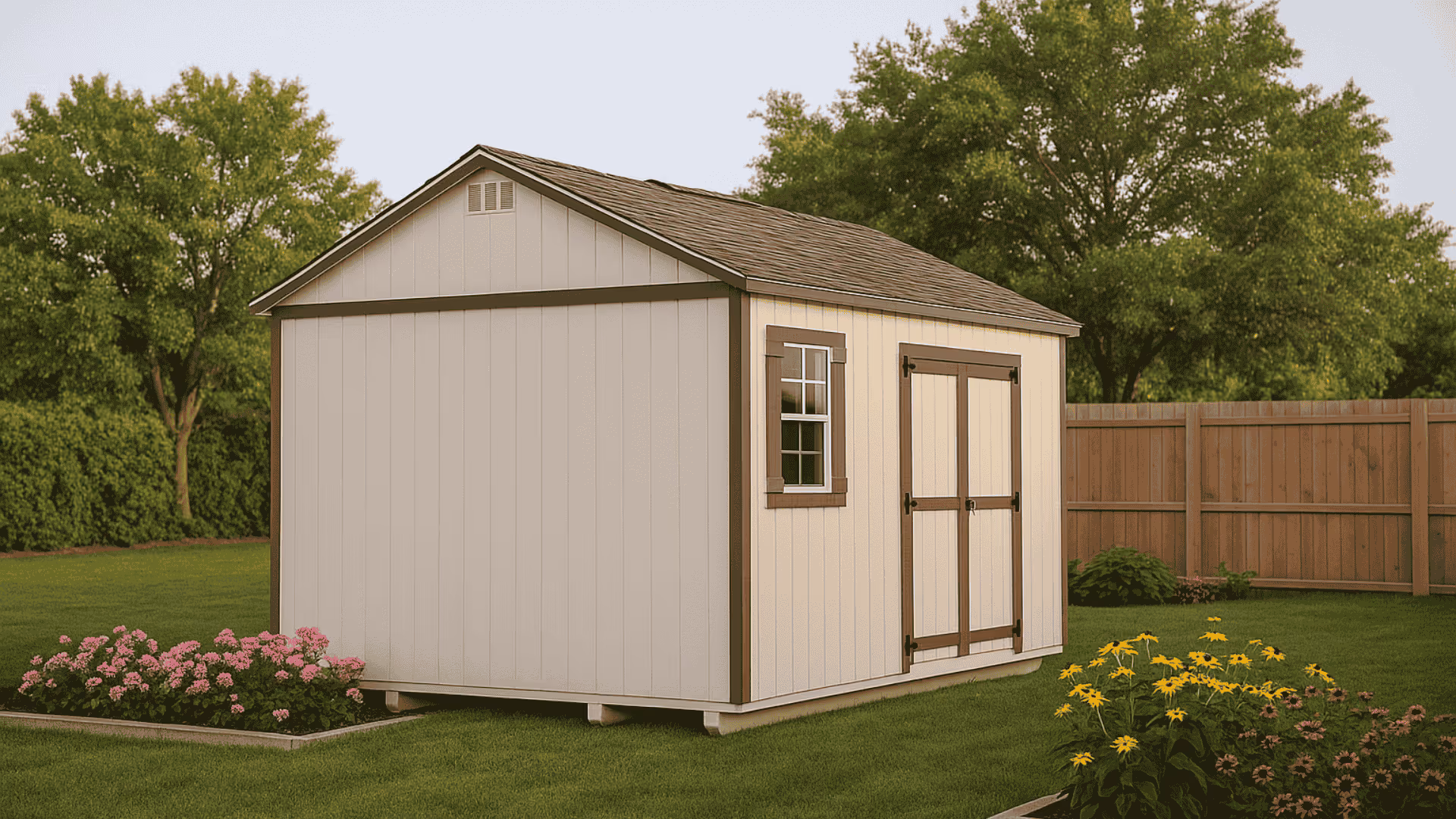 An 8x10 portable greenhouse built by eagle ridge barn builders