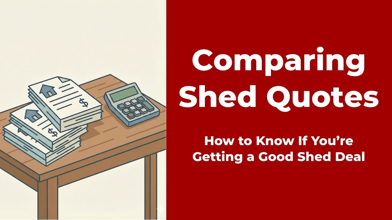 Person moving a shed using a shed mule