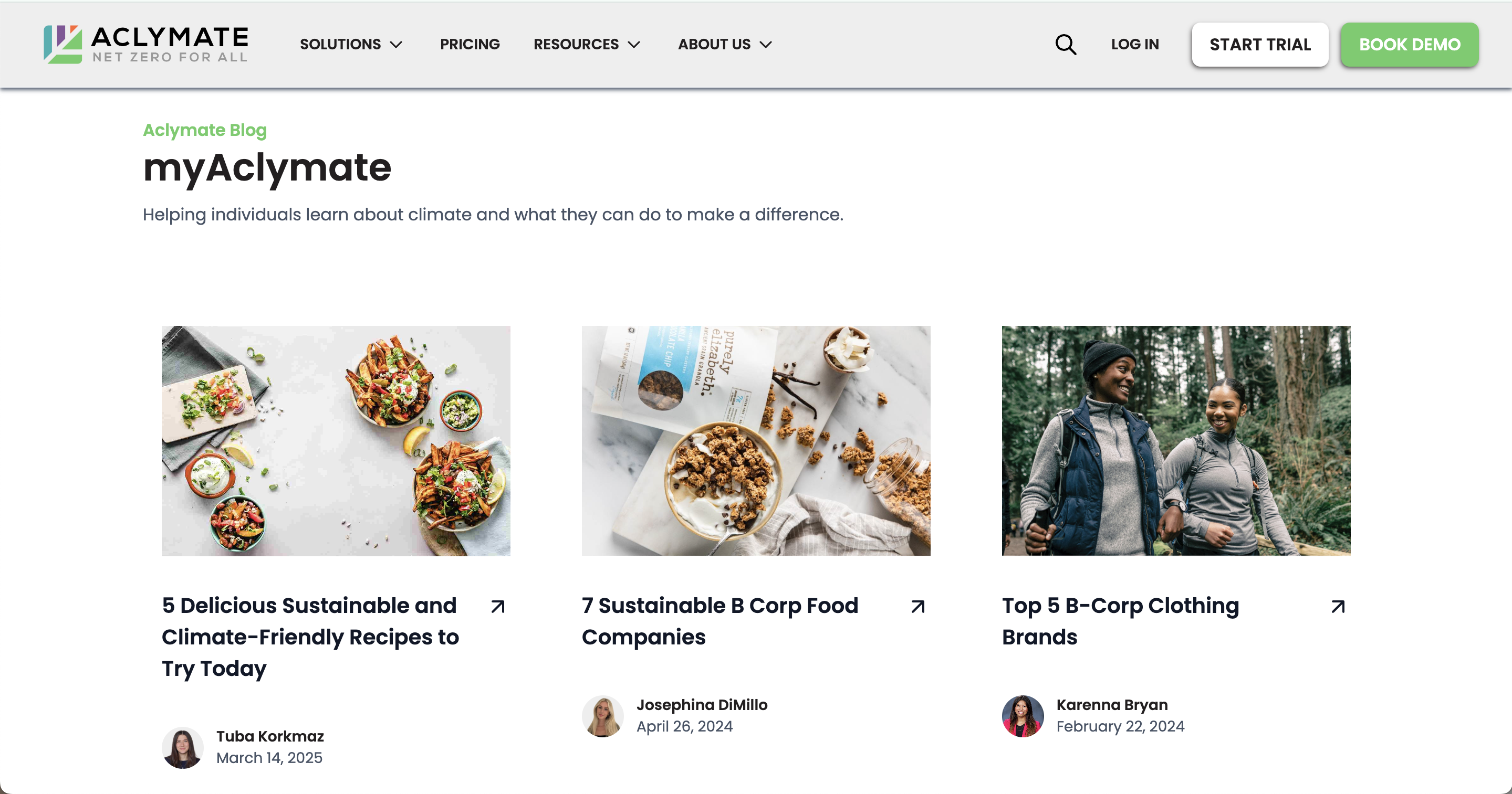 myAclymate blog articles