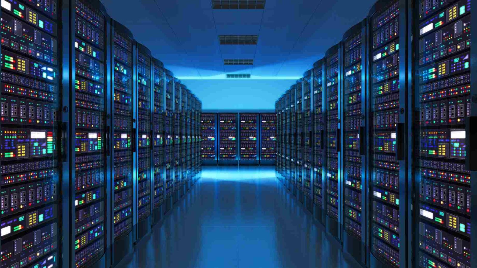 room full off servers in a data center