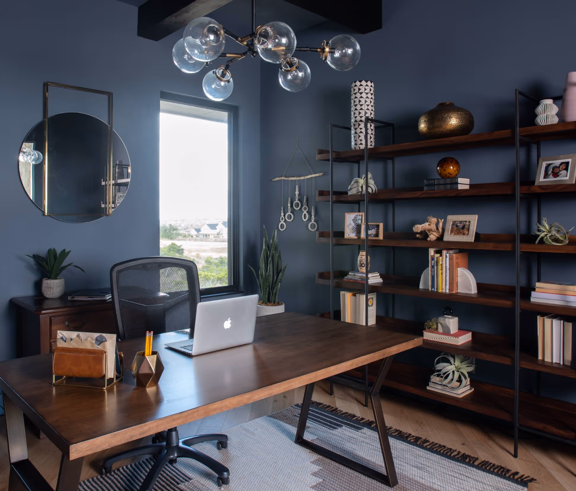Photo of a beautiful office by John Siemering Homes custom home builder