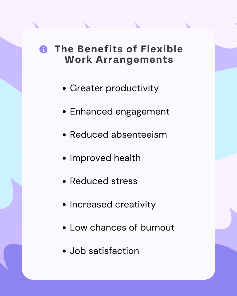 The benefits of flexible work arrangements